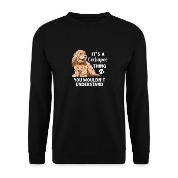 Cockapoo Dog - Unisex Sweatshirt - black - Front - Alina (178cm) & Michal (187cm)