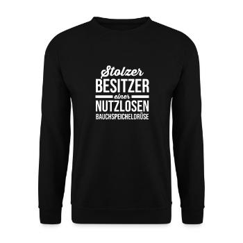 Diabetes Diabetiker - Unisex Pullover - Schwarz - Vorne - Alina (178cm) & Michal (187cm)