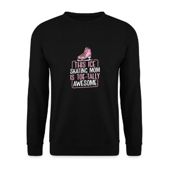 Eislaufen Wortspiel Eiskunstlauf - Unisex Pullover - Schwarz - Vorne - Alina (178cm) & Michal (187cm)