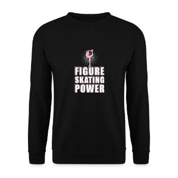Eislaufen Wortspiel Eiskunstlauf - Unisex Pullover - Schwarz - Vorne - Alina (178cm) & Michal (187cm)