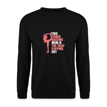 Eislaufen Wortspiel Eiskunstlauf - Unisex Pullover - Schwarz - Vorne - Alina (178cm) & Michal (187cm)