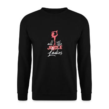 Eislaufen Wortspiel Eiskunstlauf - Unisex Pullover - Schwarz - Vorne - Alina (178cm) & Michal (187cm)