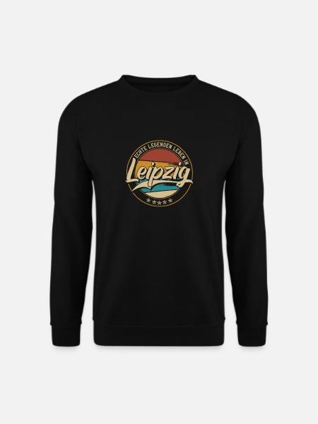 Leipzig Echte Legenden leben in Leipziger - Unisex Pullover - Schwarz