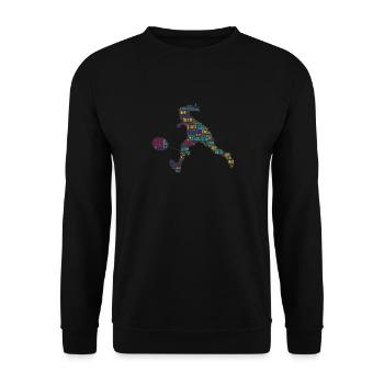 Badminton Federball Spieler - Unisex Pullover - Schwarz - Vorne - Alina (178cm) & Michal (187cm)
