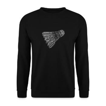 Badminton Federball Spieler - Unisex Pullover - Schwarz - Vorne - Alina (178cm) & Michal (187cm)