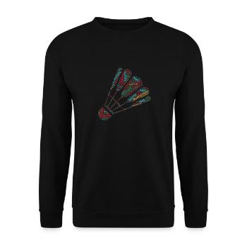 Badminton Federball Spieler - Unisex Pullover - Schwarz - Vorne - Alina (178cm) & Michal (187cm)