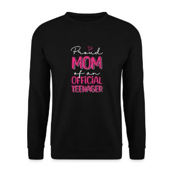 Fière maman d’un adolescent officiel pour ses 13 ans - Sweat-shirt Unisexe - noir - Devant - Alina (178cm) & Michal (187cm)