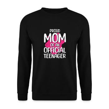 Fière maman d’un adolescent officiel pour ses 13 ans - Sweat-shirt Unisexe - noir - Devant - Alina (178cm) & Michal (187cm)