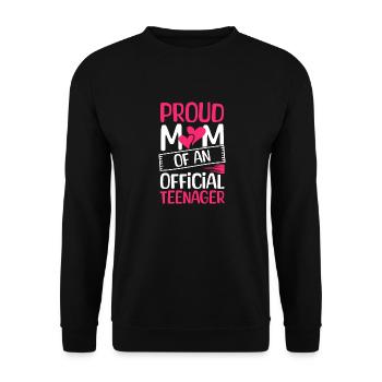Fière maman d’un adolescent officiel pour ses 13 ans - Sweat-shirt Unisexe - noir - Devant - Alina (178cm) & Michal (187cm)