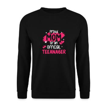 Fière maman d’un adolescent officiel pour ses 13 ans - Sweat-shirt Unisexe - noir - Devant - Alina (178cm) & Michal (187cm)