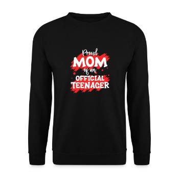 Fière maman d’un adolescent officiel pour ses 13 ans - Sweat-shirt Unisexe - noir - Devant - Alina (178cm) & Michal (187cm)