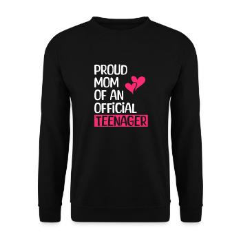 Fière maman d’un adolescent officiel pour ses 13 ans - Sweat-shirt Unisexe - noir - Devant - Alina (178cm) & Michal (187cm)