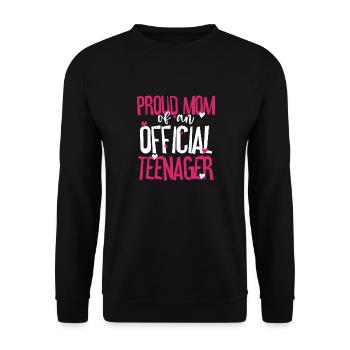 Fière maman d’un adolescent officiel pour ses 13 ans - Sweat-shirt Unisexe - noir - Devant - Alina (178cm) & Michal (187cm)