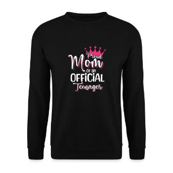 Fière maman d’un adolescent officiel pour ses 13 ans - Sweat-shirt Unisexe - noir - Devant - Alina (178cm) & Michal (187cm)