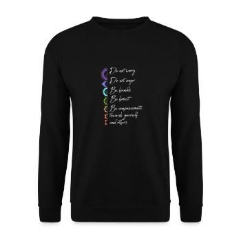 Maître Reiki Chakra Spirituel Holistique - Sweat-shirt Unisexe - noir - Devant - Alina (178cm) & Michal (187cm)