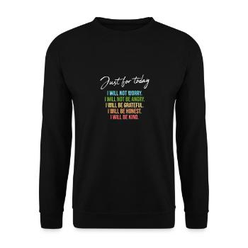 Maître Reiki Chakra Spirituel Holistique - Sweat-shirt Unisexe - noir - Devant - Alina (178cm) & Michal (187cm)