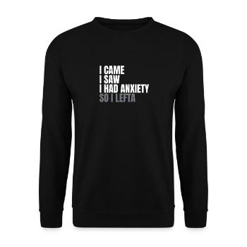 Je suis venu et j’ai vu que j’avais peur - Sweat-shirt Unisexe - noir - Devant - Alina (178cm) & Michal (187cm)