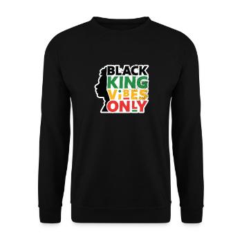 Black King only resonates with traditions - Unisex Sweatshirt - black - Front - Alina (178cm) & Michal (187cm)