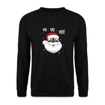 Black Santa Claus Imani Faith - Unisex Sweatshirt - black - Front - Alina (178cm) & Michal (187cm)