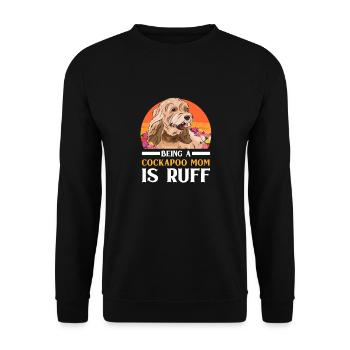 Cockapoo Hund - Unisex Pullover - Schwarz - Vorne - Alina (178cm) & Michal (187cm)