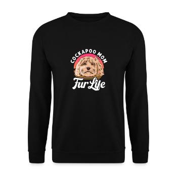 Cockapoo Chien - Sweat-shirt Unisexe - noir - Devant - Alina (178cm) & Michal (187cm)