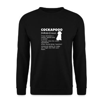 Cockapoo Hund - Unisex Pullover - Schwarz - Vorne - Alina (178cm) & Michal (187cm)