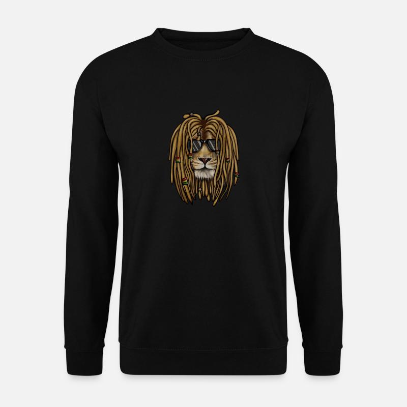 Lion with Dreadlocks Rasta Jamaica - Unisex Sweatshirt - black