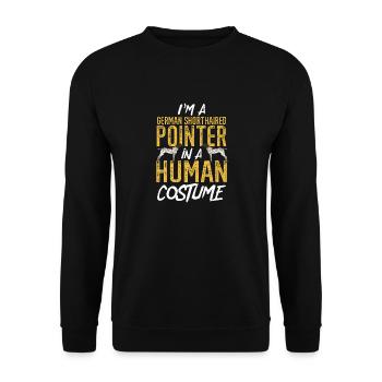 Chien GSP allemand à poil court - Sweat-shirt Unisexe - noir - Devant - Alina (178cm) & Michal (187cm)