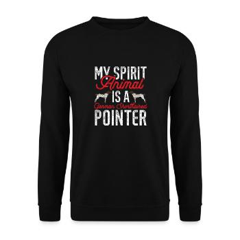 Chien GSP allemand à poil court - Sweat-shirt Unisexe - noir - Devant - Alina (178cm) & Michal (187cm)