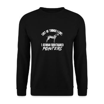 Chien GSP allemand à poil court - Sweat-shirt Unisexe - noir - Devant - Alina (178cm) & Michal (187cm)