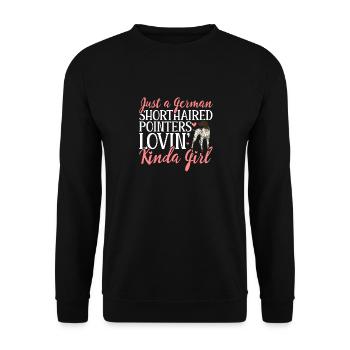 Chien GSP allemand à poil court - Sweat-shirt Unisexe - noir - Devant - Alina (178cm) & Michal (187cm)