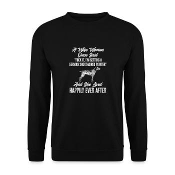 Chien GSP allemand à poil court - Sweat-shirt Unisexe - noir - Devant - Alina (178cm) & Michal (187cm)