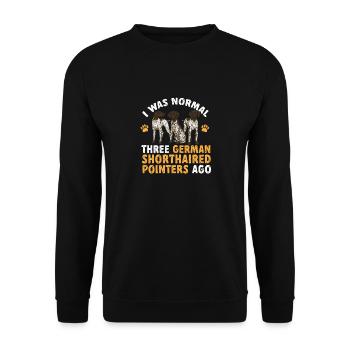 Chien GSP allemand à poil court - Sweat-shirt Unisexe - noir - Devant - Alina (178cm) & Michal (187cm)