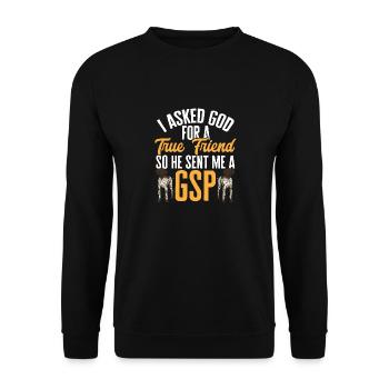Chien GSP allemand à poil court - Sweat-shirt Unisexe - noir - Devant - Alina (178cm) & Michal (187cm)
