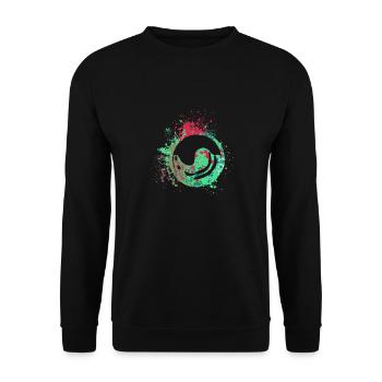 Splash Art Lacrosse - Unisex Pullover - Schwarz - Vorne - Alina (178cm) & Michal (187cm)