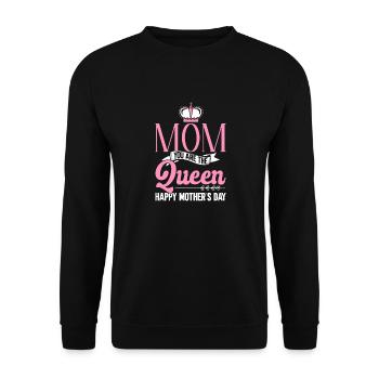 Happy Mother's Day Mom Queen Mother's Crown - Unisex Sweatshirt - black - Front - Alina (178cm) & Michal (187cm)
