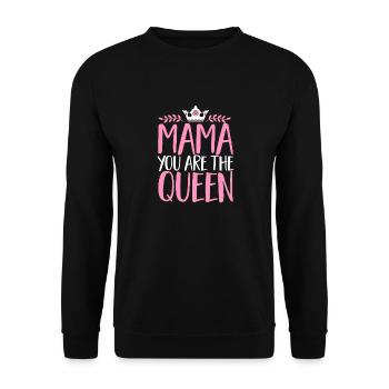 Mother's Day Mama Queen Mama Mom - Unisex Sweatshirt - black - Front - Alina (178cm) & Michal (187cm)