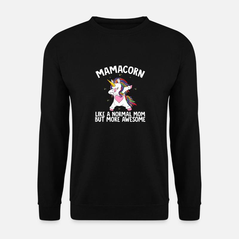 Mamacorn Mom Mutter Dabbing Unicorn Muttertag - Unisex Pullover - Schwarz