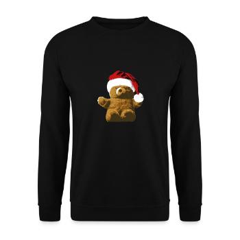 Teddy Bear Teddy Bear Cartoon Teddy bear Christmas - Unisex Sweatshirt - black - Front - Alina (178cm) & Michal (187cm)
