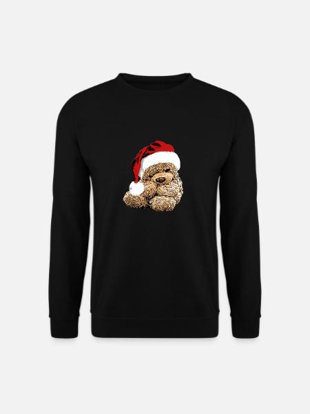 Teddy Bär Teddybär Cartoon Teddy bear Weihnachten - Unisex Pullover - Schwarz