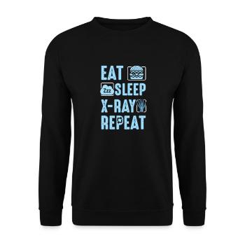 Manger Sommeil X-Ray Répéter Roue Tech Radiologie - Sweat-shirt Unisexe - noir - Devant - Alina (178cm) & Michal (187cm)