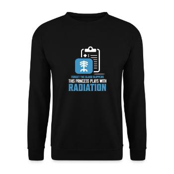 This Princess Plays With Radiation Radiology Rad T - Unisex Sweatshirt - black - Front - Alina (178cm) & Michal (187cm)