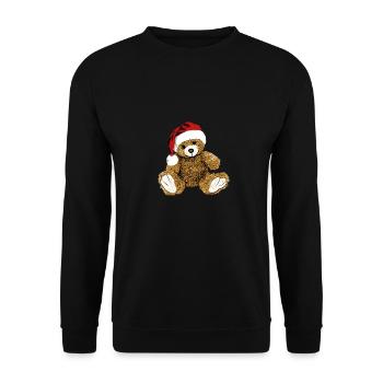 Teddy Bear Teddy Bear Cartoon Teddy bear Christmas - Unisex Sweatshirt - black - Front - Alina (178cm) & Michal (187cm)