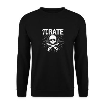 Pirat Pi-Rate Pi-Tag Mathematik Piraten Mathematik - Unisex Pullover - Schwarz - Vorne - Alina (178cm) & Michal (187cm)