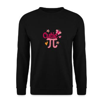 Cutie Pi Day Drôle Mignon Nerd Geek Pretty Math - Sweat-shirt Unisexe - noir - Devant - Alina (178cm) & Michal (187cm)