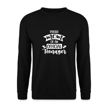 Fière maman d’un adolescent officiel pour ses 13 ans - Sweat-shirt Unisexe - noir - Devant - Alina (178cm) & Michal (187cm)