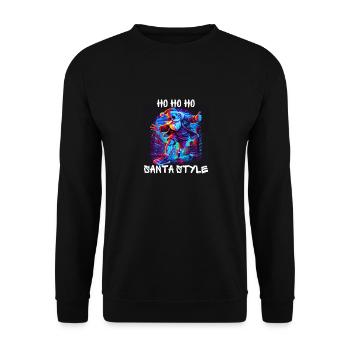 Graffiti Style - Ho Ho Ho Santa Style 3 - Unisex Sweatshirt - black - Front - Alina (178cm) & Michal (187cm)