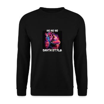 Graffiti Style - Ho Ho Ho Santa Style 4 - Unisex Sweatshirt - black - Front - Alina (178cm) & Michal (187cm)