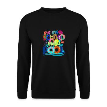 Last Day Of School Byebye School Hello Pool Summer - Unisex Sweatshirt - black - Front - Alina (178cm) & Michal (187cm)
