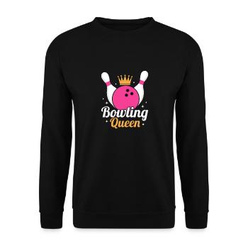 Bowling Queen Team Player StrikeBowler - Unisex Sweatshirt - black - Front - Alina (178cm) & Michal (187cm)